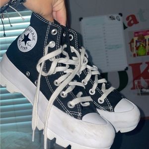 black converse platforms (lugged)